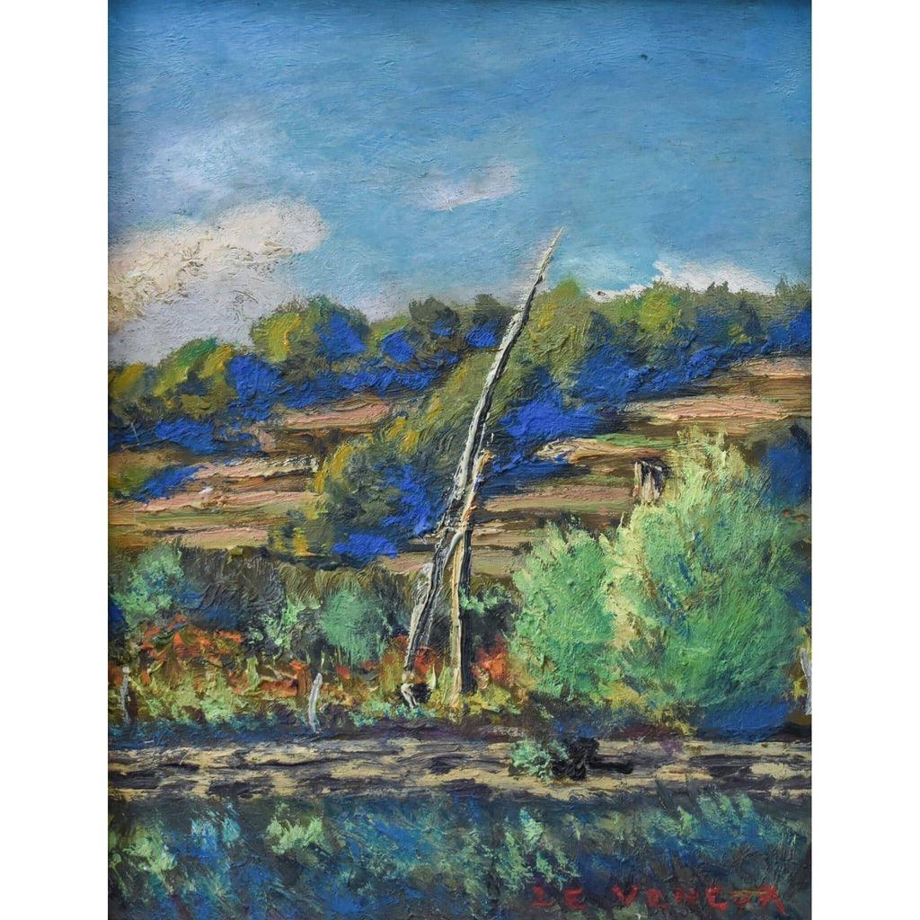 Close-up detail mountain stream vegetation Le Veneur 1945
