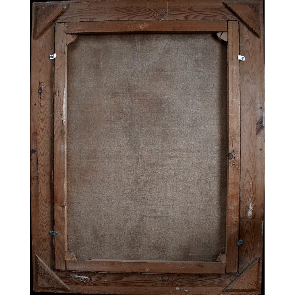 Verso back of Scheffer painting showing canvas Austria 1923
