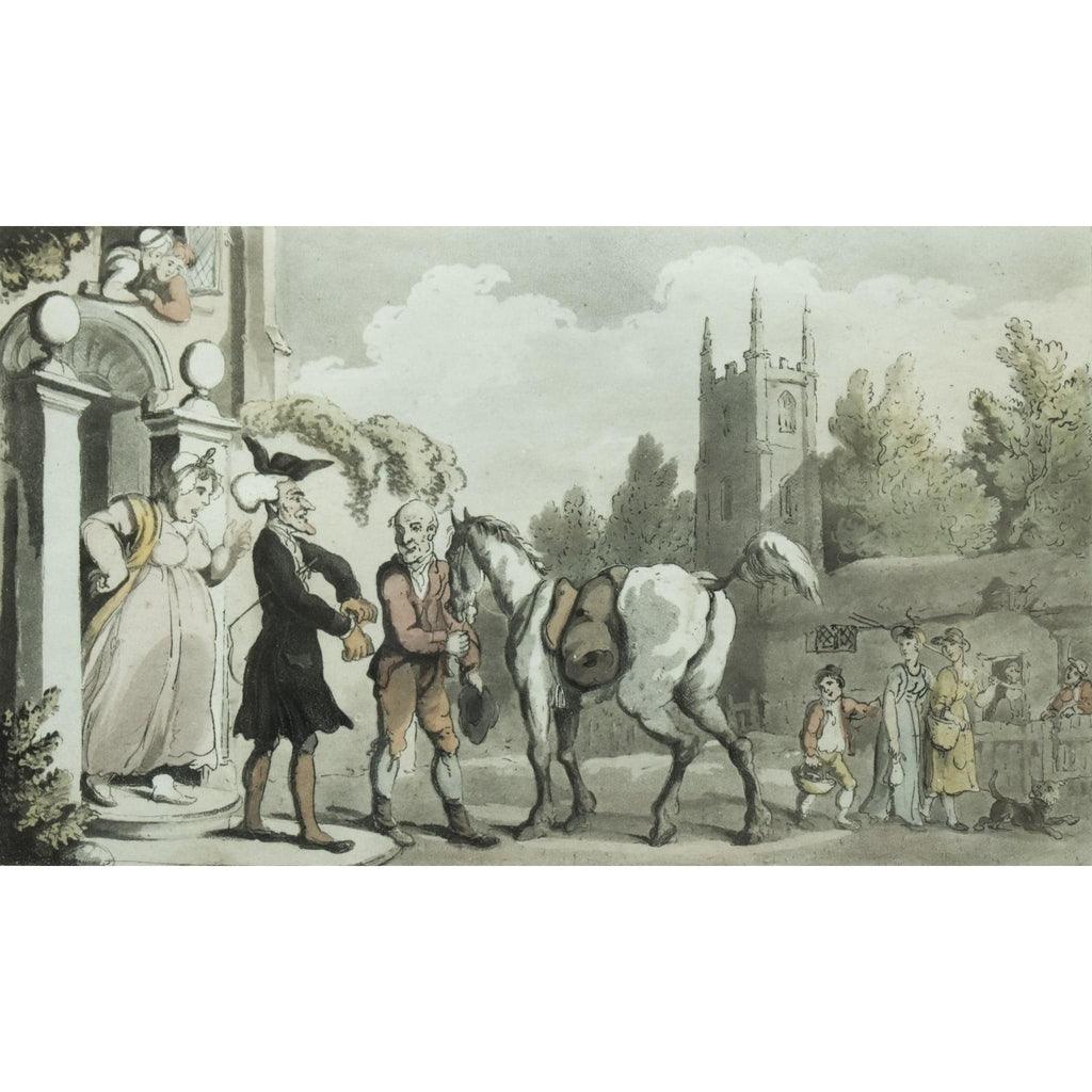 Detail Doctor Syntax and Grizzle Rowlandson 1813 satirical print
