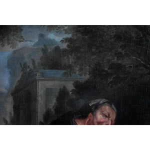 17th Century German School oil painting depicting Vertumnus, allegory of winter, for sale at Winckelmann Gallery