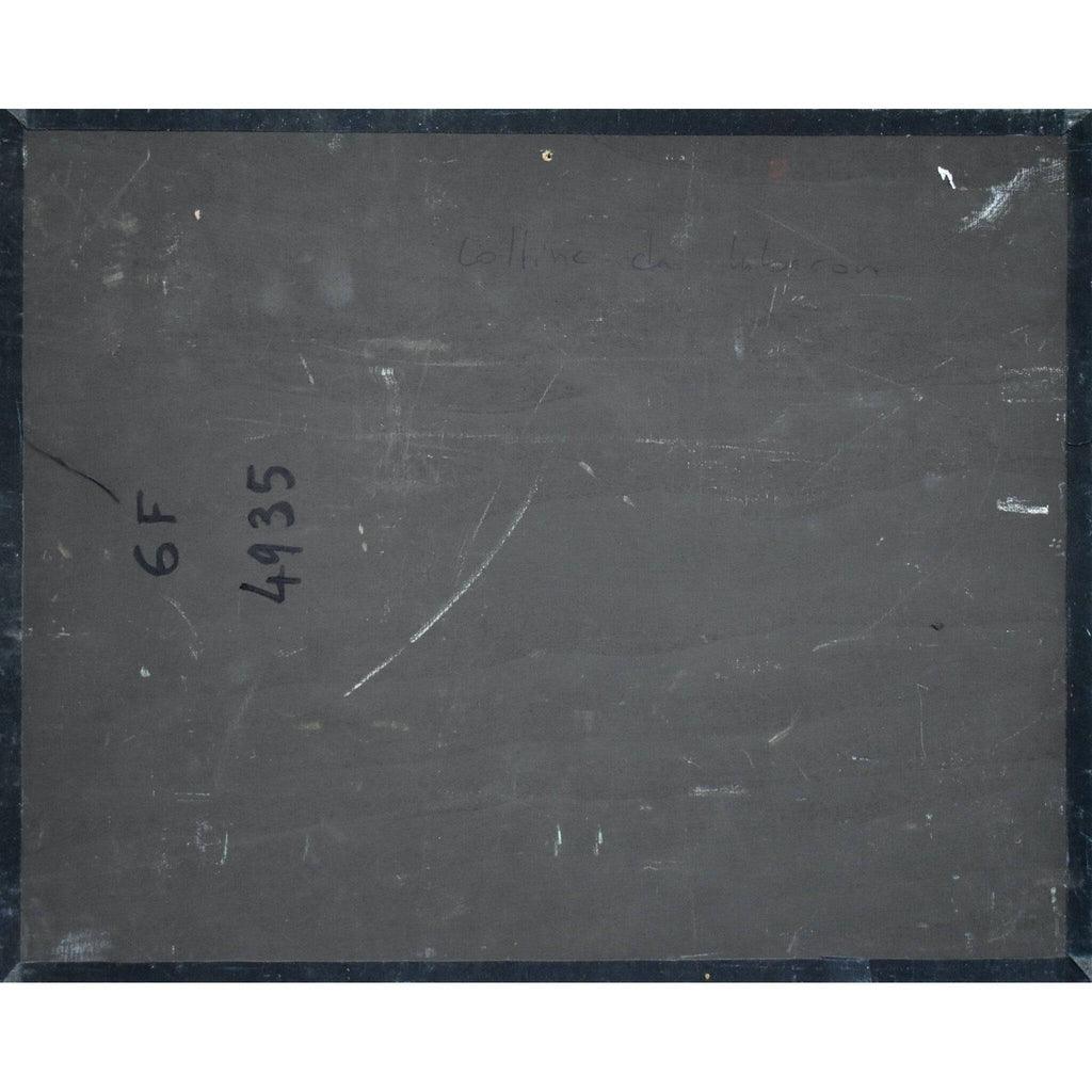 Verso back showing Luberon Hills title Serge Devic c.1990 oil on wood
