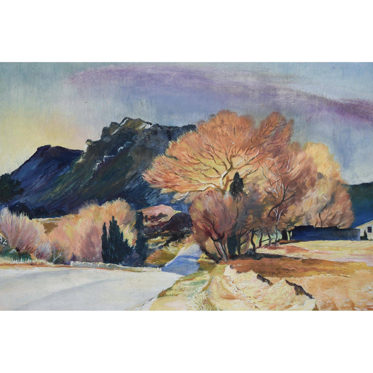 Sine Mackinnon oil painting depicting a mountain landscape  Winckelmann Gallery