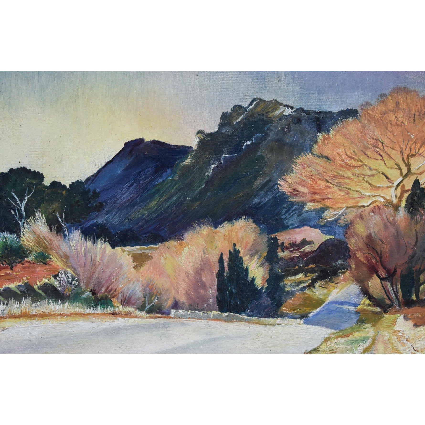 Sine Mackinnon oil painting depicting a mountain landscape  Winckelmann Gallery