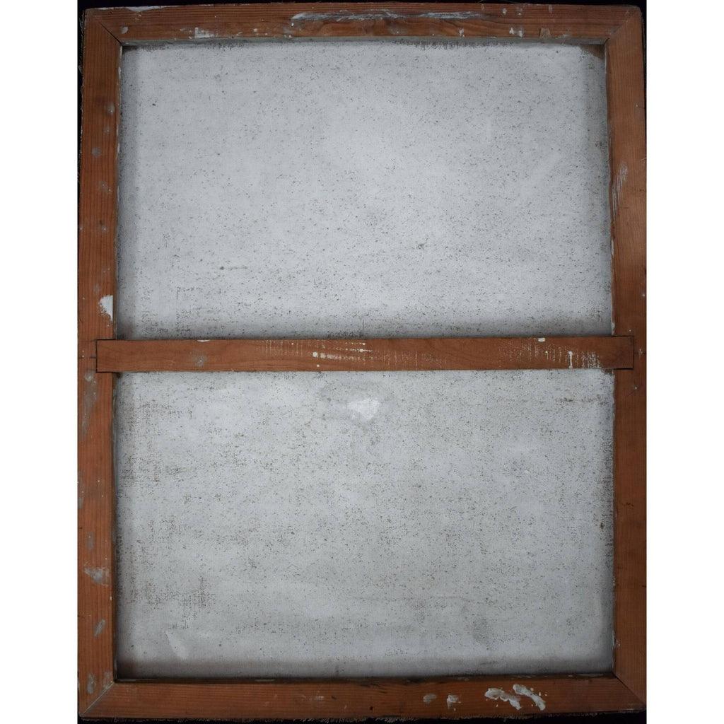 Verso back of Stéphane Cara painting showing canvas and stretcher
