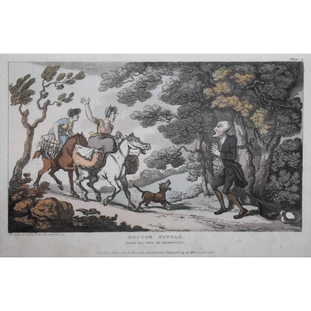 Doctor Syntax bound to tree highwaymen plate 4 full view