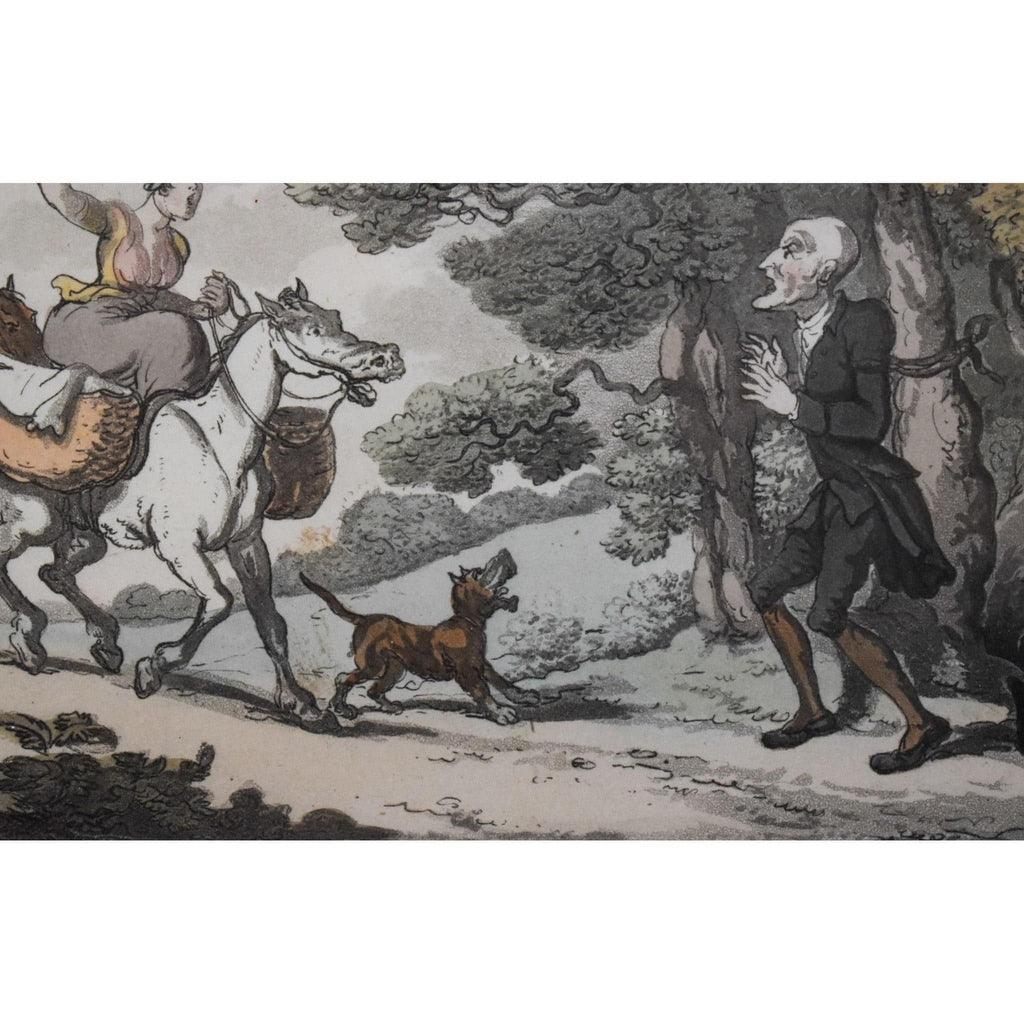 Detail Doctor Syntax tied to tree highwaymen Rowlandson 1813