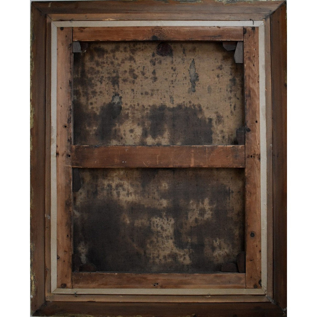 Verso back of 17th century German Baroque canvas France provenance
