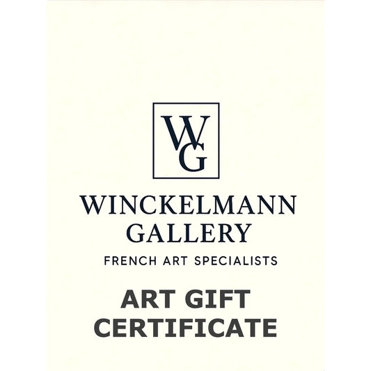 Winckelmann Gallery art gift certificate for French and European art from 17th-20th century
