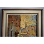 Vintage landscape oil painting, Venice view original 1973, by Otto Rut, for sale at Winckelmann Gallery