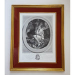 Antique portrait engraving young girl with arrow original 1804 by Pierre Audouin for sale at Winckelmann Gallery