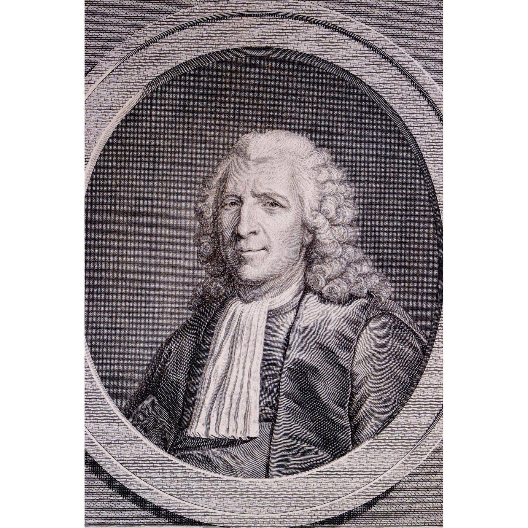 Antique portrait etching Gilbert de Voisins original 1771 by Pierre Charles Leveque for sale at Winckelmann Gallery