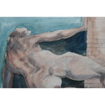 Modern watercolour painting nude figure original 1991 expressionist art by Roger Coppe for sale at Winckelmann Gallery