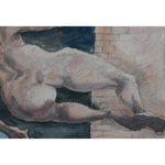 Modern watercolour painting nude figure original 1991 expressionist art by Roger Coppe for sale at Winckelmann Gallery