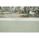 Thomas Rowlandson etching hand-coloured entitled A Tragic Story at Avignon original 1812 for sale at Winckelmann Gallery