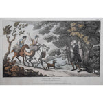 Thomas Rowlandson etching entitled Doctor Sintax Highwaymen Incident original 1813 two prints for sale at Winckelmann Gallery