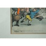 Thomas Rowlandson hand-coloured etching entitled Rural Sports Smock Racing original 1811 for sale at Winckelmann Gallery