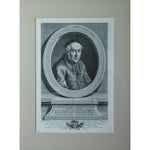 Antique portrait engraving bishop Orleans de la Motte circa 1780 by Vincenzo Vangelisti for sale at Winckelmann Gallery