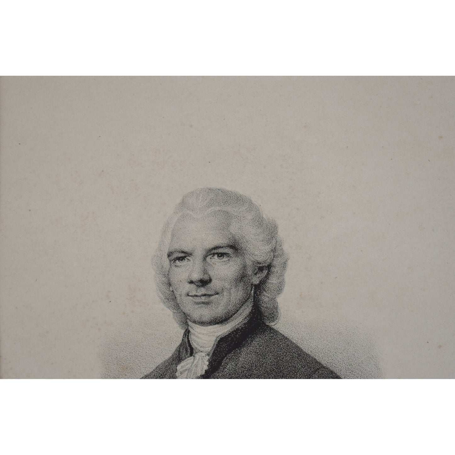 Antique print lithograph portrait of French poet Jacques Delille, by Francois Delpech, for sale at Winckelmann Gallery
