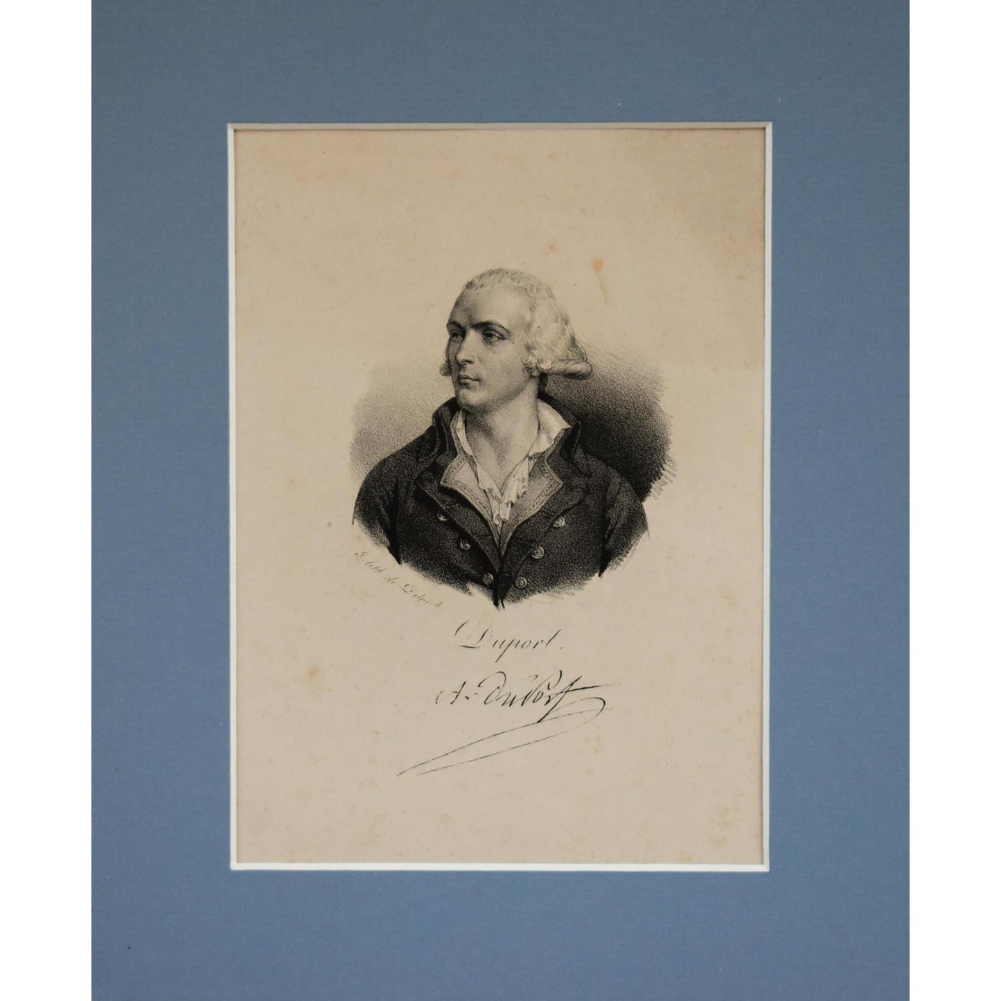 Antique lithograph print portrait of French lawyer Adrien Duport, by François Delpech. For sale at Winckelmann Gallery.