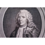 Antique portrait etching Gilbert de Voisins original 1771 by Pierre Charles Leveque for sale at Winckelmann Gallery